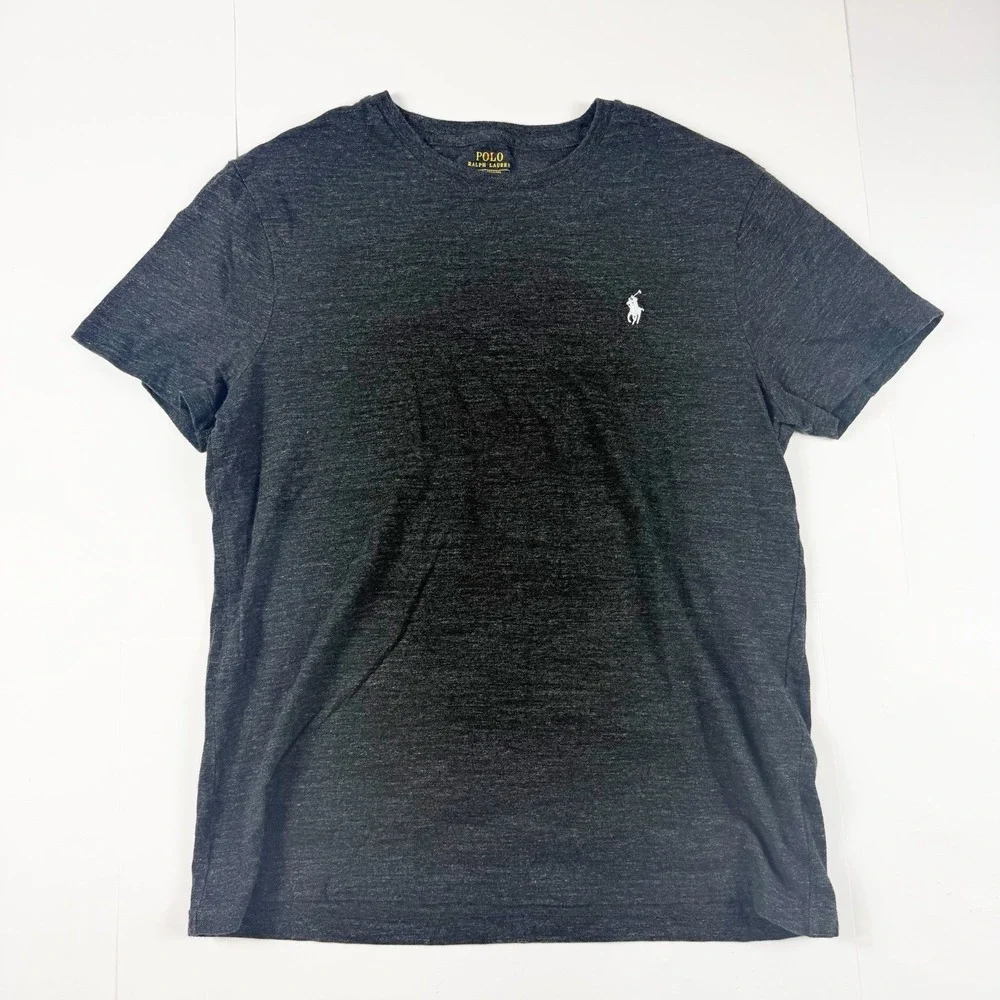 Polo Ralp Lauren Dark Gray Custom Slim Fit Tee Shirt Large
